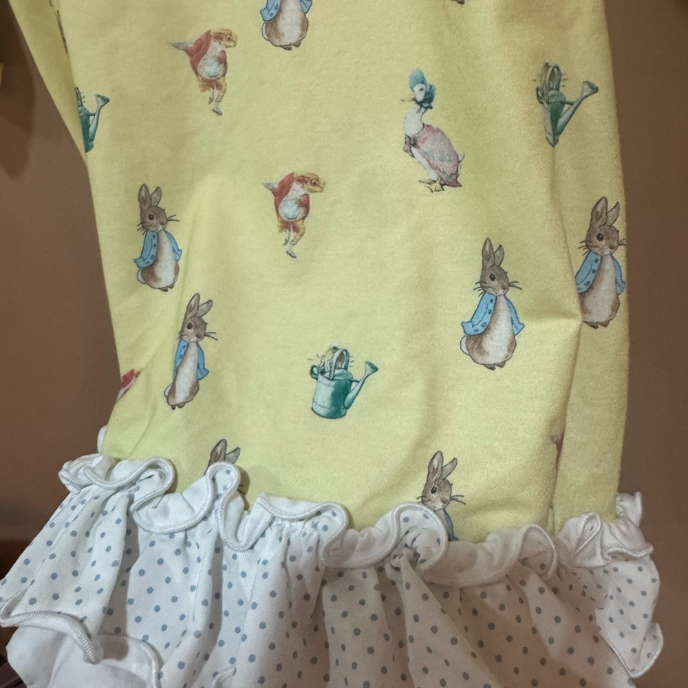 Yellow Peter Rabbit Ruffle-Trim Nightgown - Picture 2 of 6